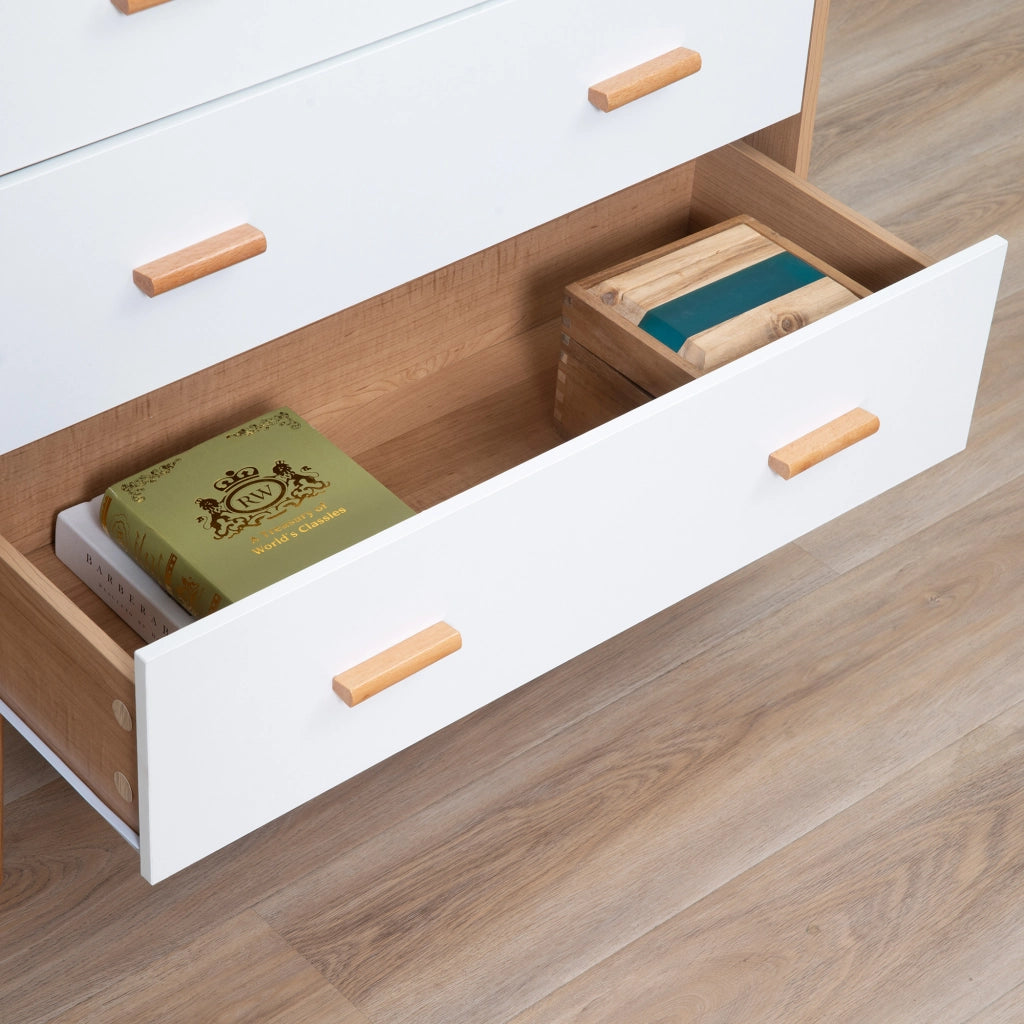 Com¨° 3 Cassetti ¨C Zephmum ¨C Legno Effetto Chiaro Bianco 60x40x