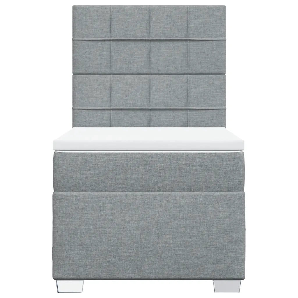 Giroletto a Molle con Materasso Grigio Chiaro 90x190 cm Tessuto 3290343