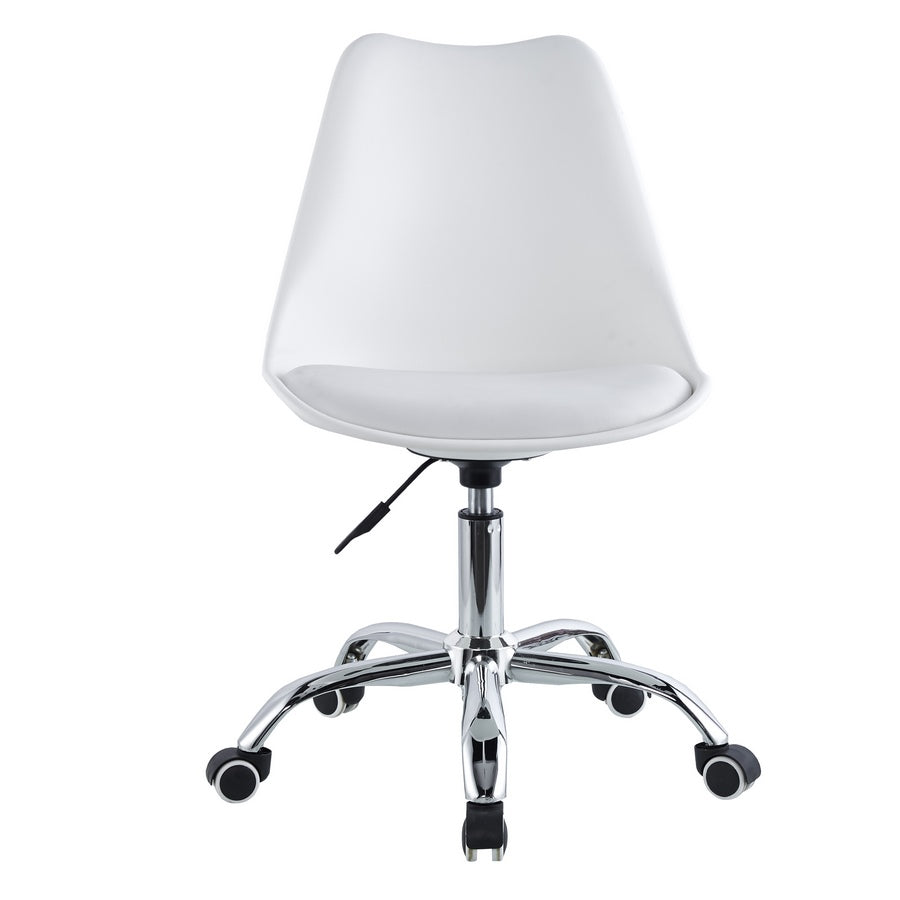 Sedia Operativa da Ufficio 48,5x49x80/88 cm May Bianca