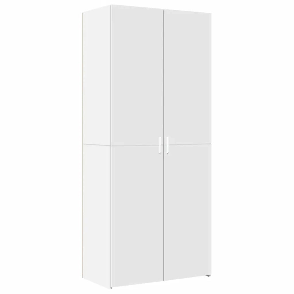 Mobile Portaoggetti Bianco 80x42,5x225 cm in Truciolato