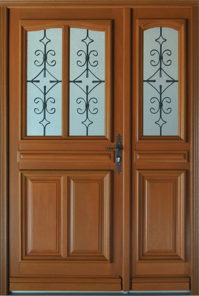 Porta d'ingresso a gradini modello "Vauban" Dimensioni 215 X 130 a sinistra a spinta (dimensioni della tabella) senza maniglia