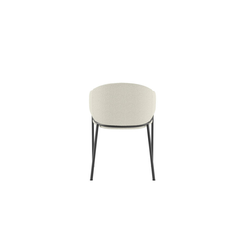 Sedia rivestita in tessuto easy-clean Gambe in metallo verniciato Medea 53cm X 60cm H 78cm Stones
