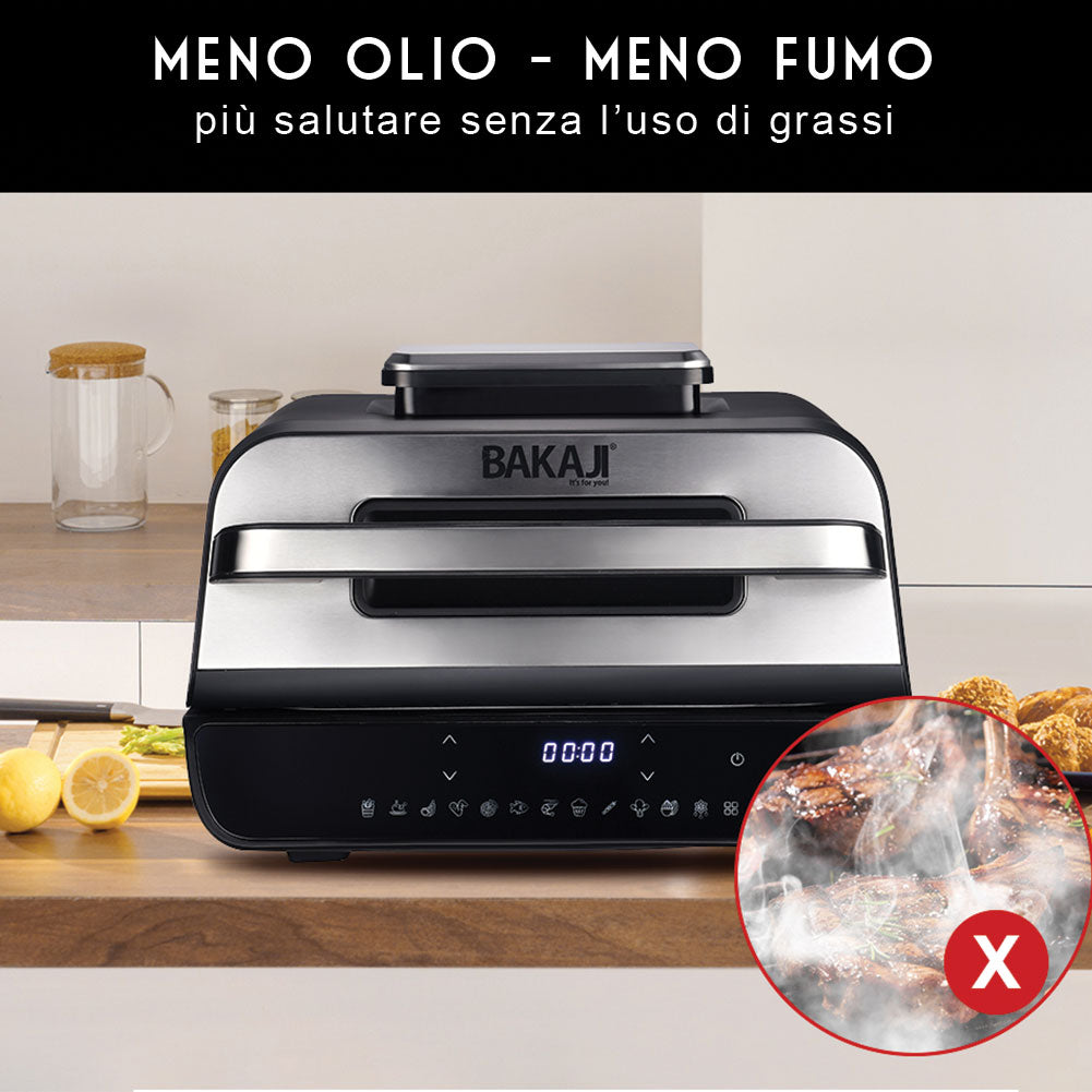 Fornetto Friggitrice ad Aria 6 Lt con Grill Bistecchiera 6 tipi di Cottura 1800W