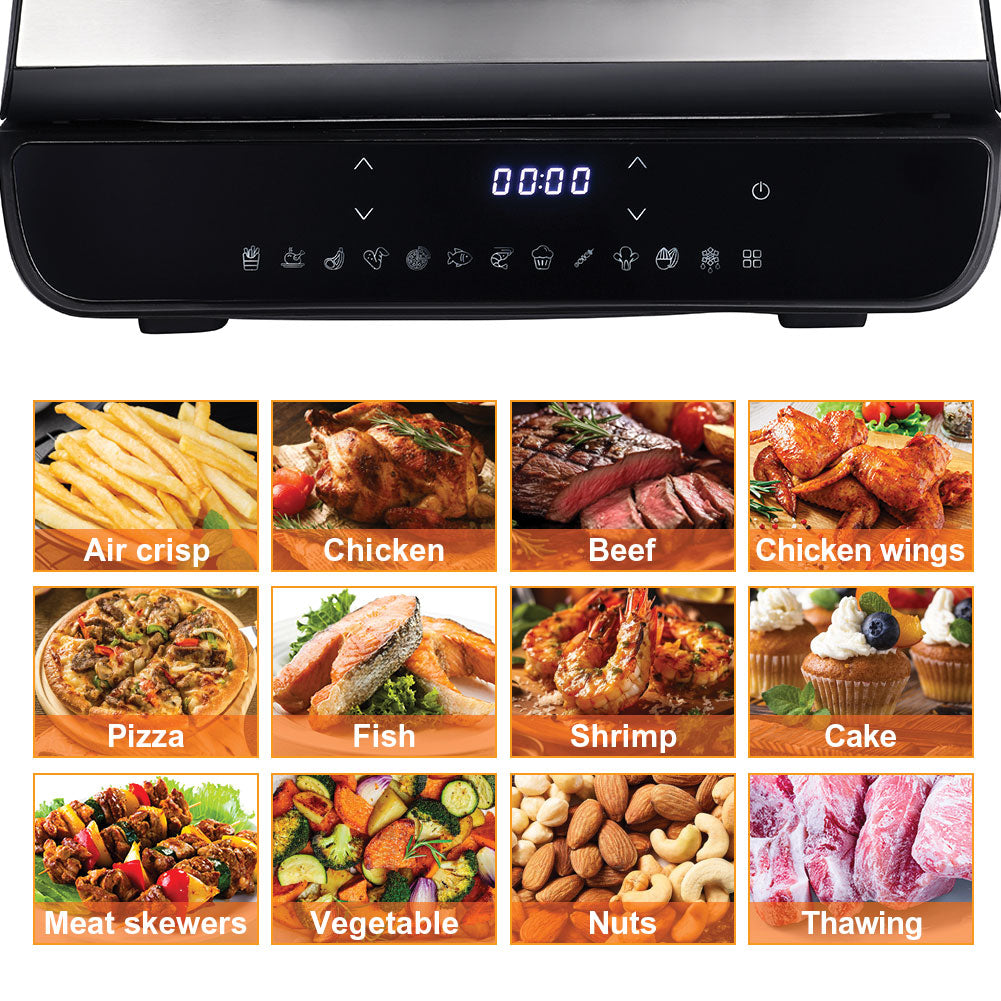 Fornetto Friggitrice ad Aria 6 Lt con Grill Bistecchiera 6 tipi di Cottura 1800W