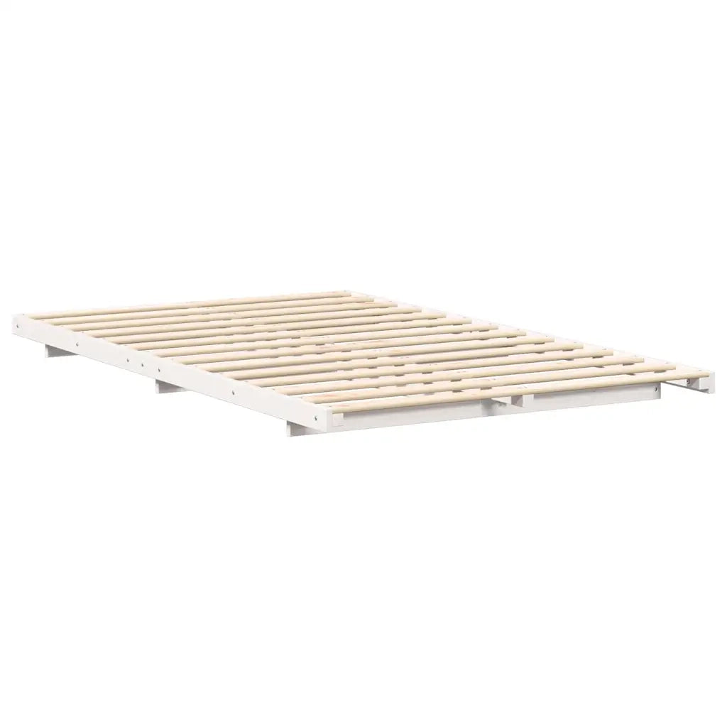 Struttura del letto Bianco 120 x 190 cm Pino massello 873083