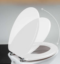 Copri Water Sedile WC Universale MDF Cerniere Metalliche Soft Close Rallentato