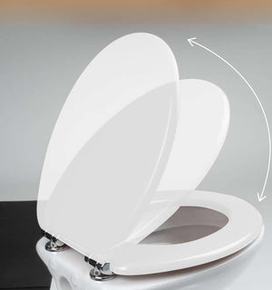 Copri Water Sedile WC Universale MDF Cerniere Metalliche Soft Close Rallentato