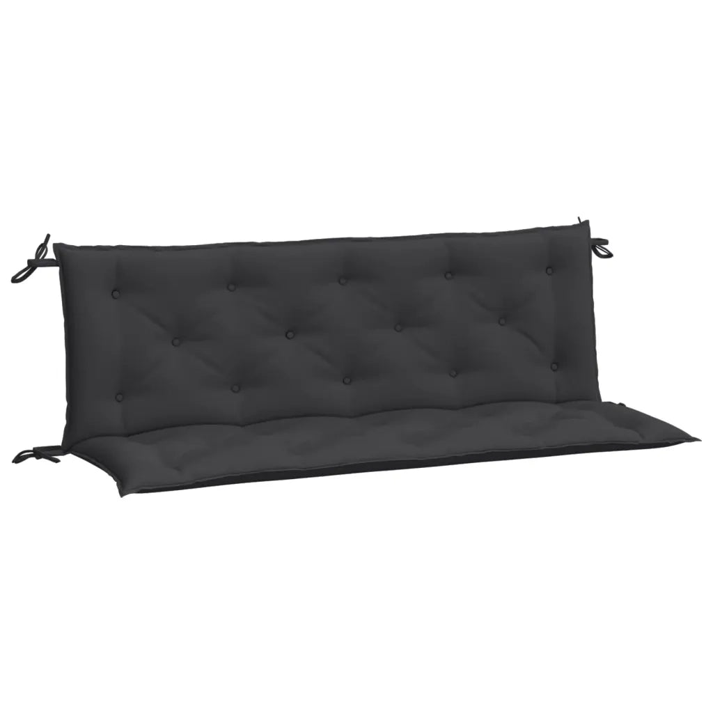Cuscini per Panca 2 pz-Set di 2 Cuscini per panchina Nero 150x50x7 cm in Tessuto Oxford