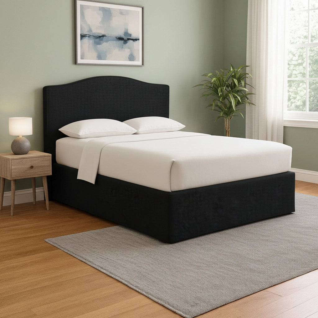 Batley, Letto Singolo Sfoderabile Made in Italy, Grigio Scuro