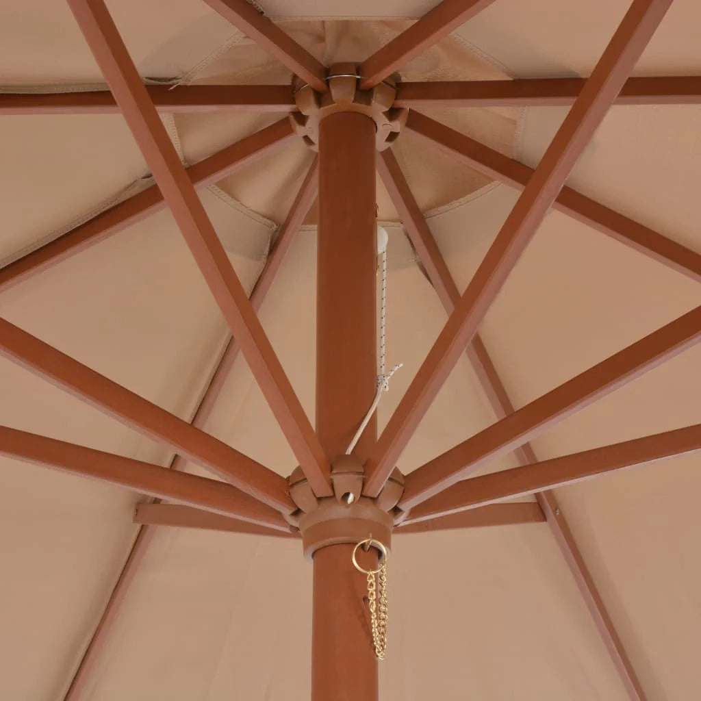 Ombrellone da esterno con palo in legno 300 cm color tortora 02_0008249