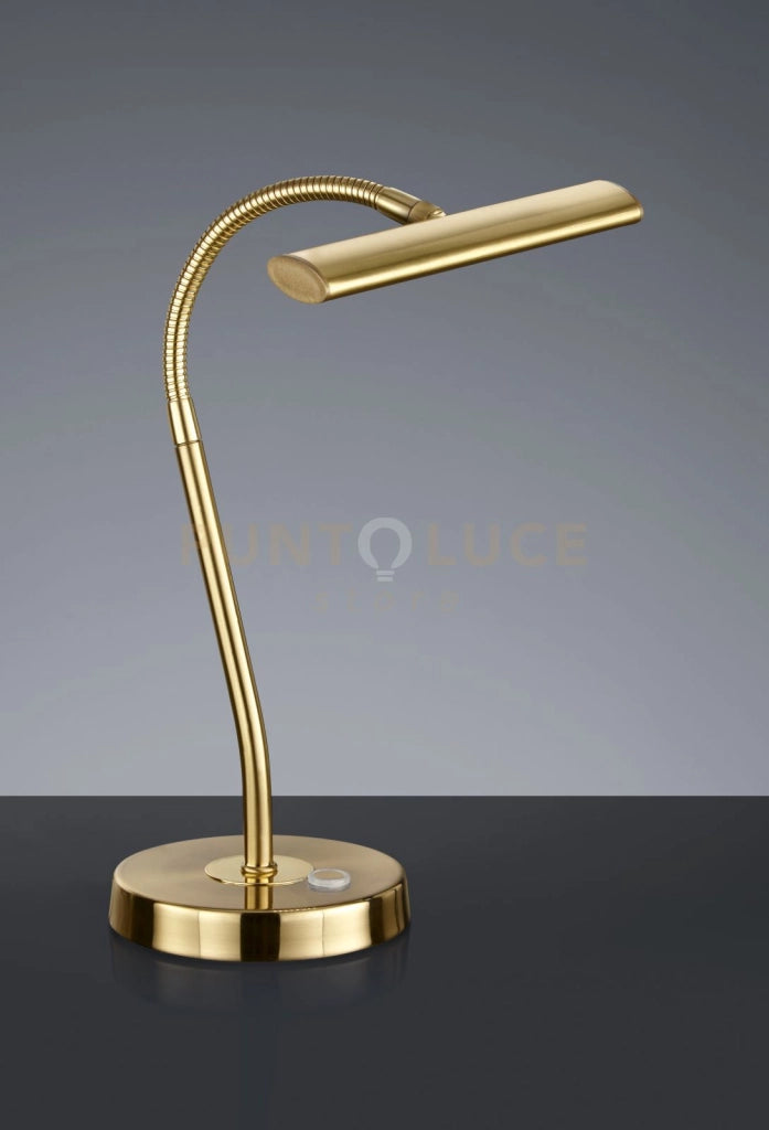 CURTIS LAMPADA DA TAVOLO LED 4W · 1x 430lm, 3000K OTTONE SATINATO C/FLESSIBILE CM18xH37