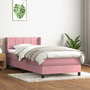 Giroletto a Molle con Materasso Rosa 80x220 cm Velluto 3318140