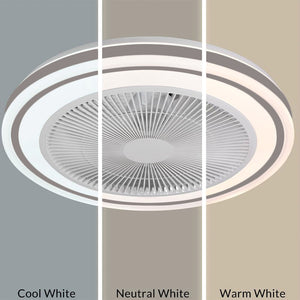 Ventilatore a Soffitto con Lampada Plafoniera LED 3 Velocità Luce RGB 80W Timer