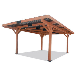 Tettoia per Auto in Legno Singola Pircher 5,30 x 3,20 Mt