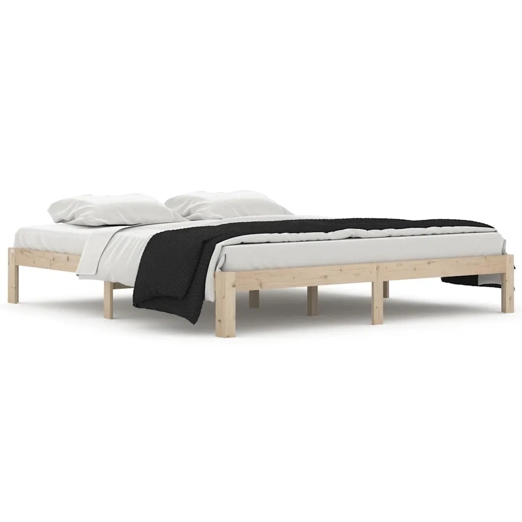 Letto matrimoniale | Letto per adulti | Giroletto in Legno Massello 180x200 cm Super King
