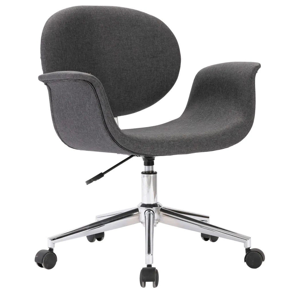 Sedia da Pranzo Girevole Grigia in Tessuto cod mxl 16368