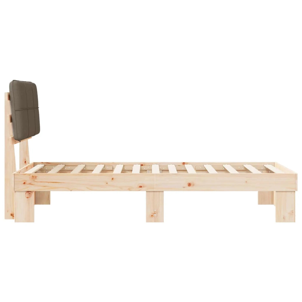 Letto con Testiera Rivestita Talpa 80 x 200 cm Pino massello 877452
