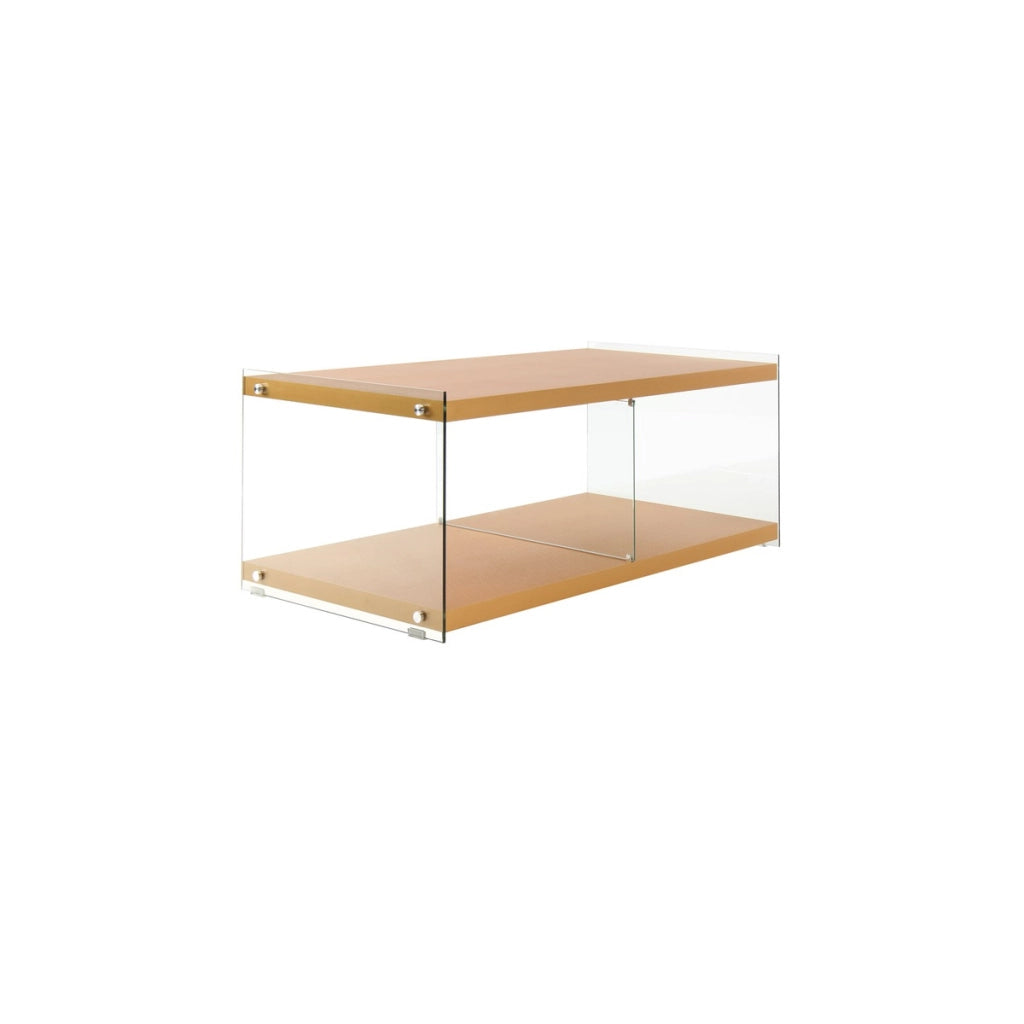 Mobile Porta TV Elementary 200 Oro in Vetro e Legno