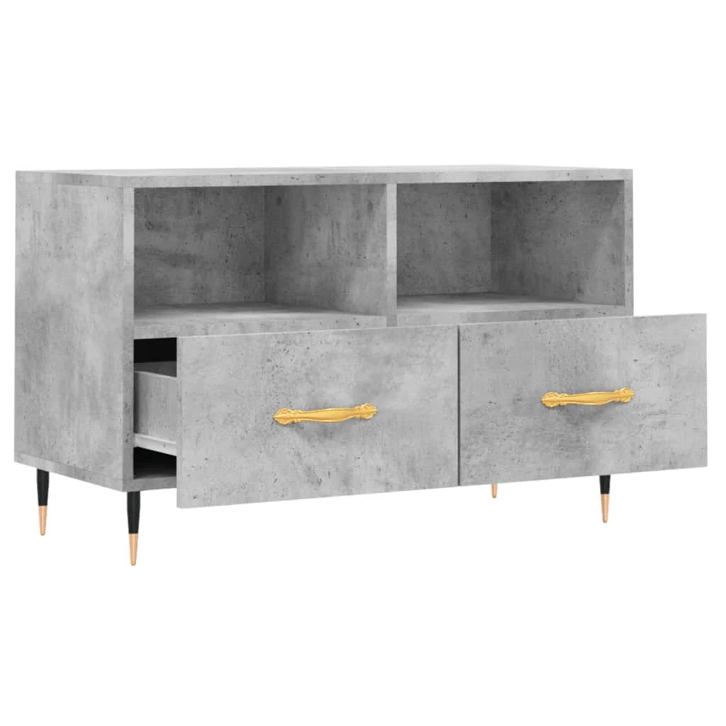 Mobile TV multimediale mensola TV credenza TV sala da pranzo soggiorno camera da letto 80 x 36 x 50 cm legno ingegnerizzato grigio 02_0026303