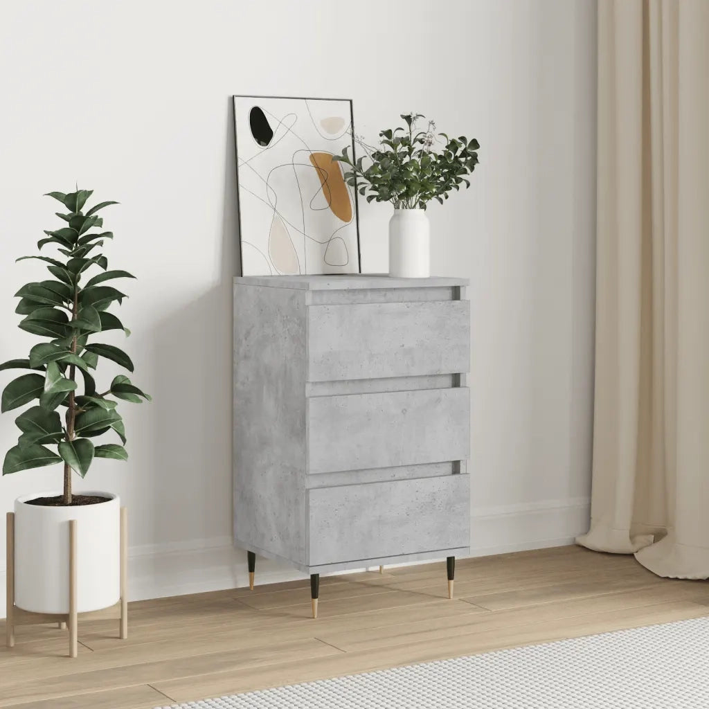 Credenza-Buffet-Armadio da cucina Grigio Cemento 40x35x70 cm in Legno Multistrato 529458