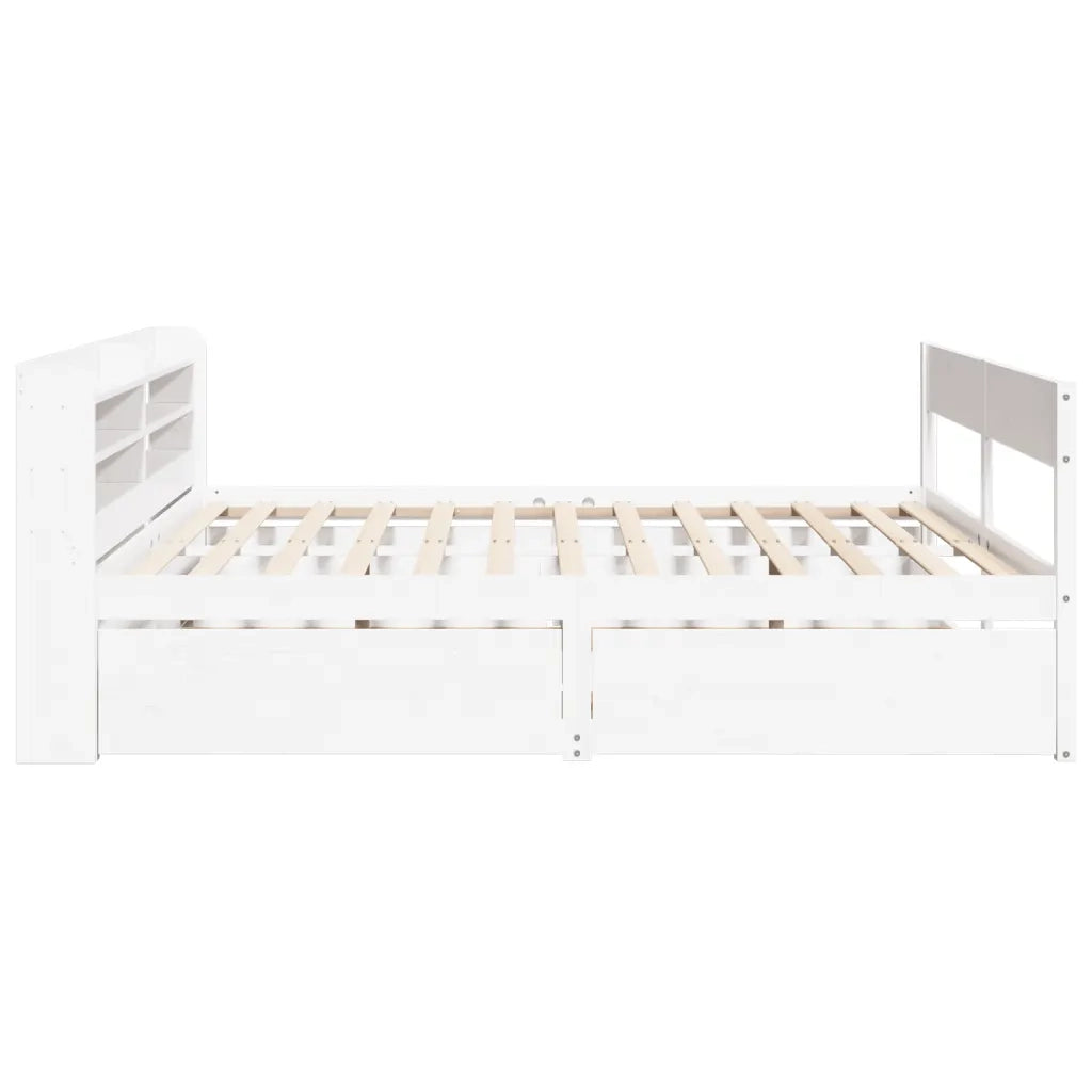 Letto senza Materasso Bianco 180x200 cm Legno Massello di Pino