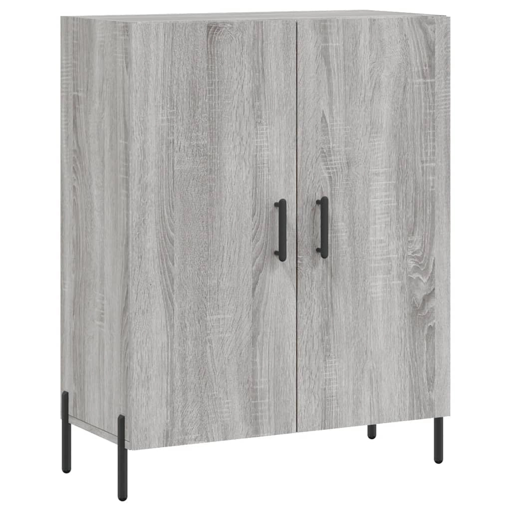 Buffet credenza cassettiera armadio mobile contenitore organizer cucina soggiorno salotto rovere Sonoma alto 69,5 x 34 x 180 cm legno ingegnerizzato grigio 02_0035548