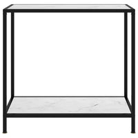 Tavolo Consolle Bianco 80x35x75 cm in Vetro Temperato cod mxl 14010