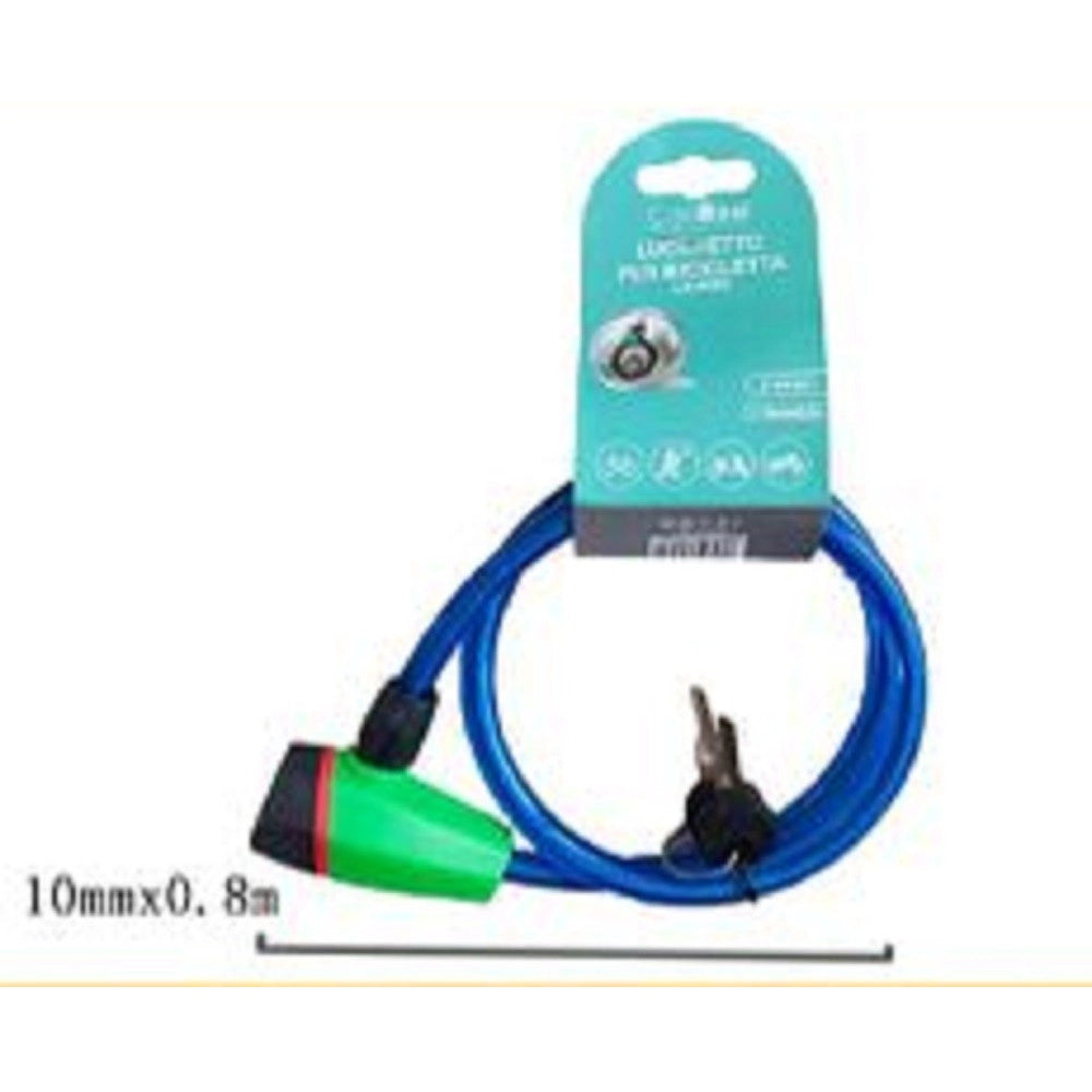 Trade Shop - Catena Antifurto Lucchetto Per Bici Bicicletta Scooter Moto 80cm 2 Chiavi Cx-9562 -