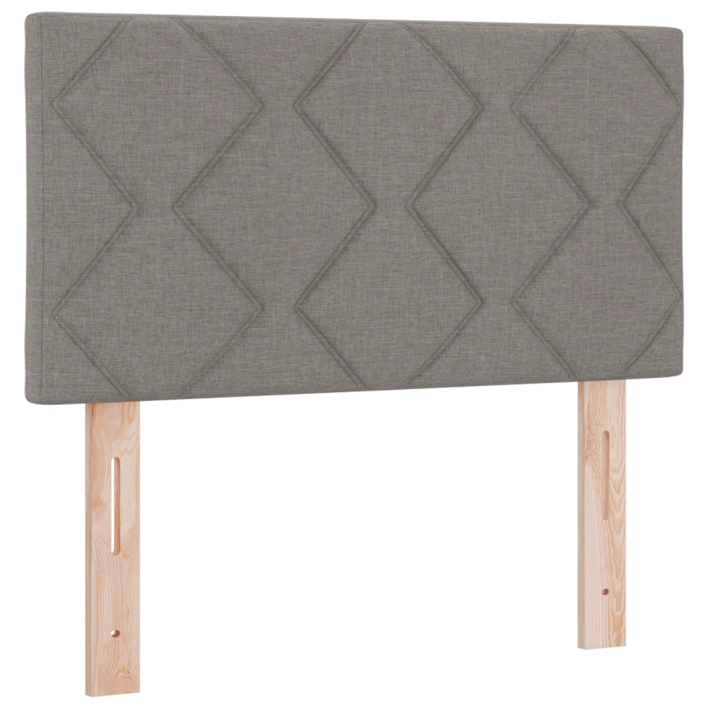 Letto con Box Spring e Materasso Grigio 80x200 cm Tessuto