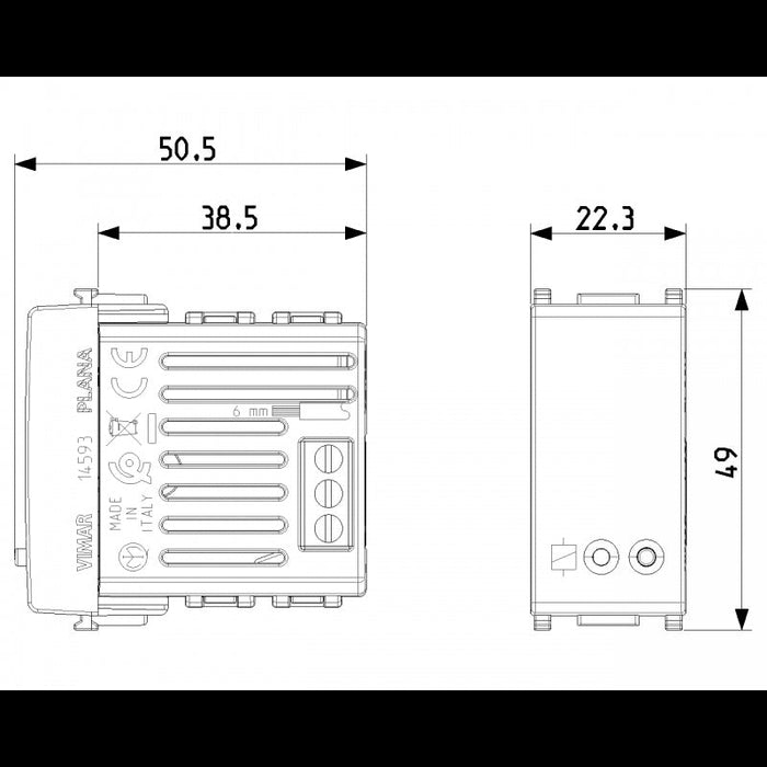 Attuatore connesso IoT Vimar Plana 16A Bianco 14593