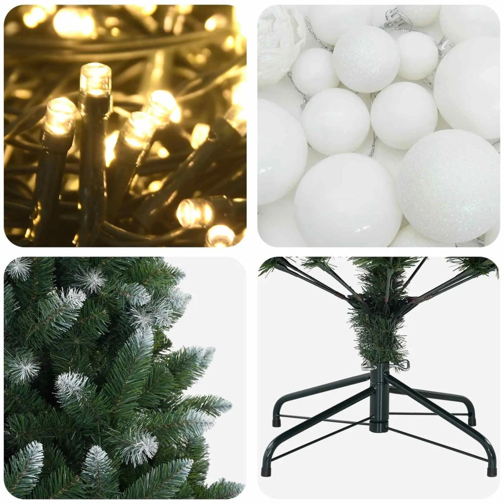 Albero di Natale Artificiale con Palline 120 cm 150 LED 3461340
