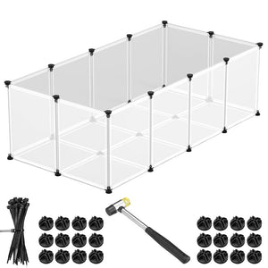 Recinto per Animali di Piccola Taglia da interno Recinzione con fondo Trasparente