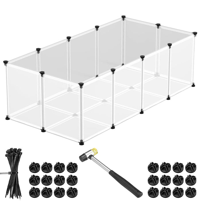 Recinto per Animali di Piccola Taglia da interno Recinzione con fondo Trasparente