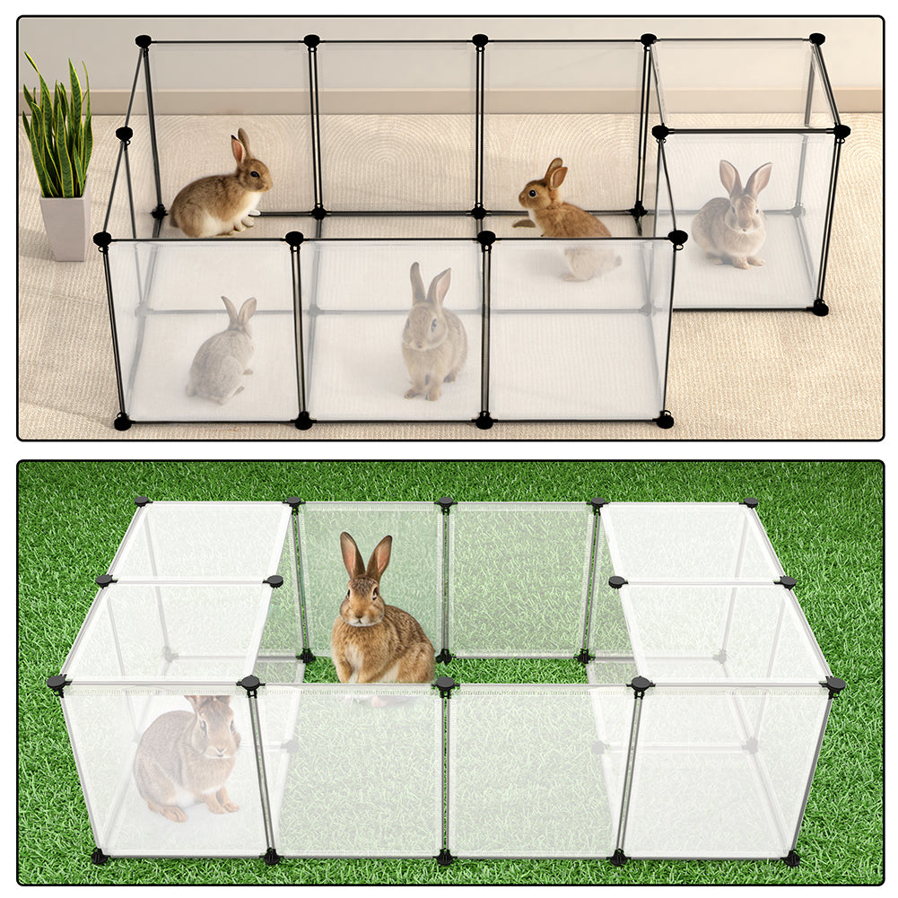 Recinto per Animali di Piccola Taglia da interno Recinzione con fondo Trasparente