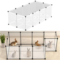 Recinto per Animali di Piccola Taglia da interno Recinzione con fondo Trasparente