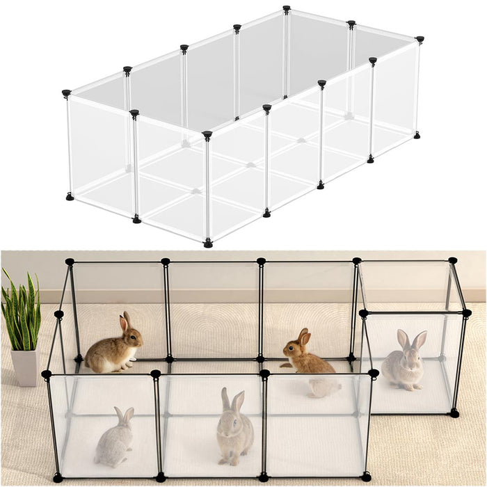 Recinto per Animali di Piccola Taglia da interno Recinzione con fondo Trasparente