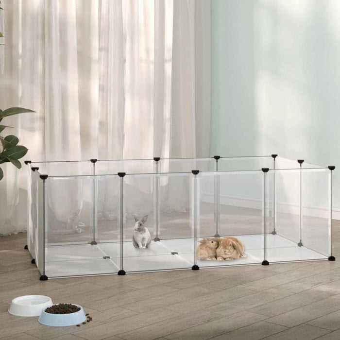 Recinto per Animali di Piccola Taglia da interno Recinzione con fondo Trasparente