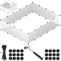 Recinto per Animali di Piccola Taglia da interno Recinzione con fondo 18 Pannelli