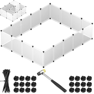 Recinto per Animali di Piccola Taglia da interno Recinzione con fondo 18 Pannelli