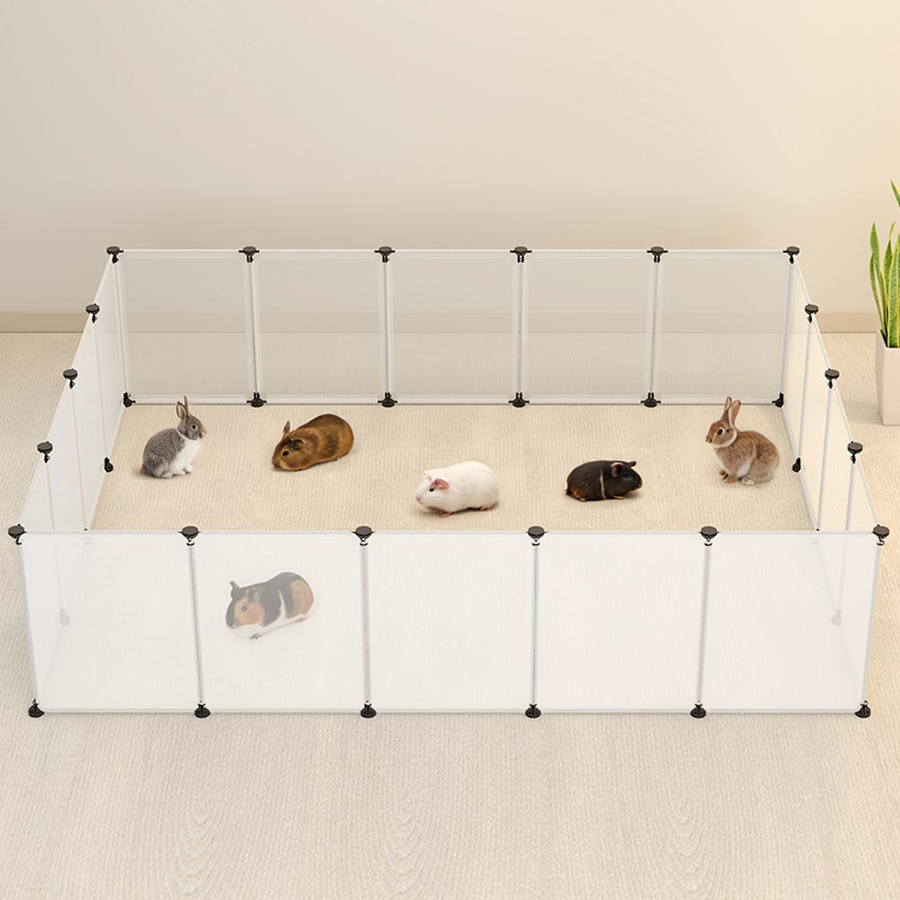 Recinto per Animali di Piccola Taglia da interno Recinzione con fondo 18 Pannelli