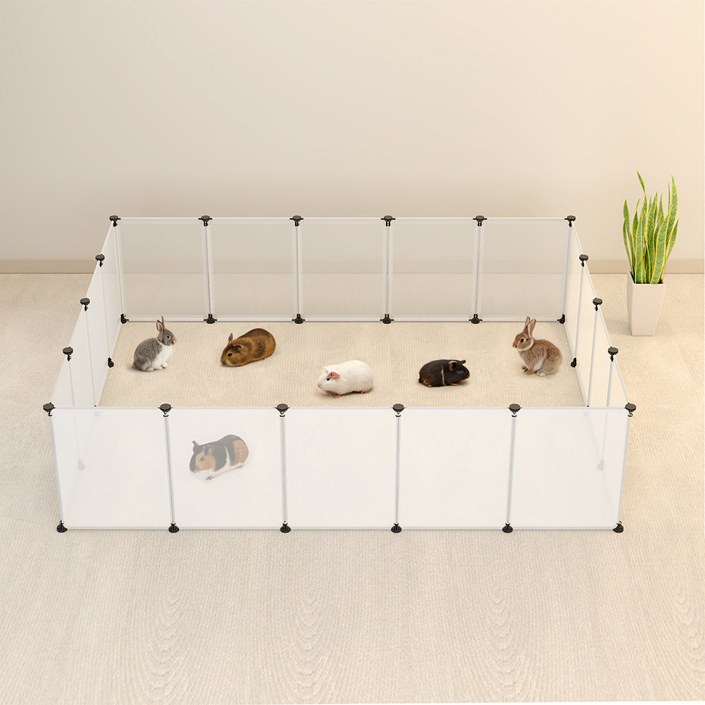 Recinto per Animali di Piccola Taglia da interno Recinzione con fondo 18 Pannelli