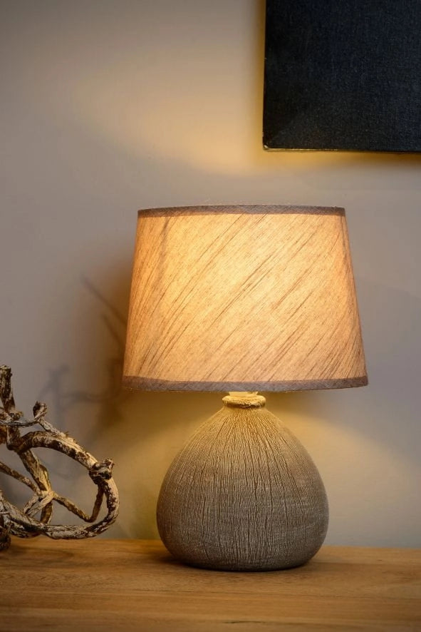 Lampada da tavolo Lucide Ramzi marrone E14 40W 26cm