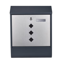 Cassetta postale di design porta giornali di design cassetta postale da parete grigia 16_0000110