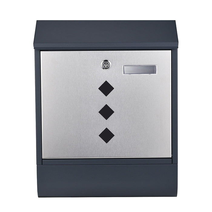 Cassetta postale di design porta giornali di design cassetta postale da parete grigia 16_0000110