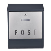 Cassetta postale di design porta giornali cassetta postale da parete di design 30 × 39 × 11 cm grigio 16_0000112