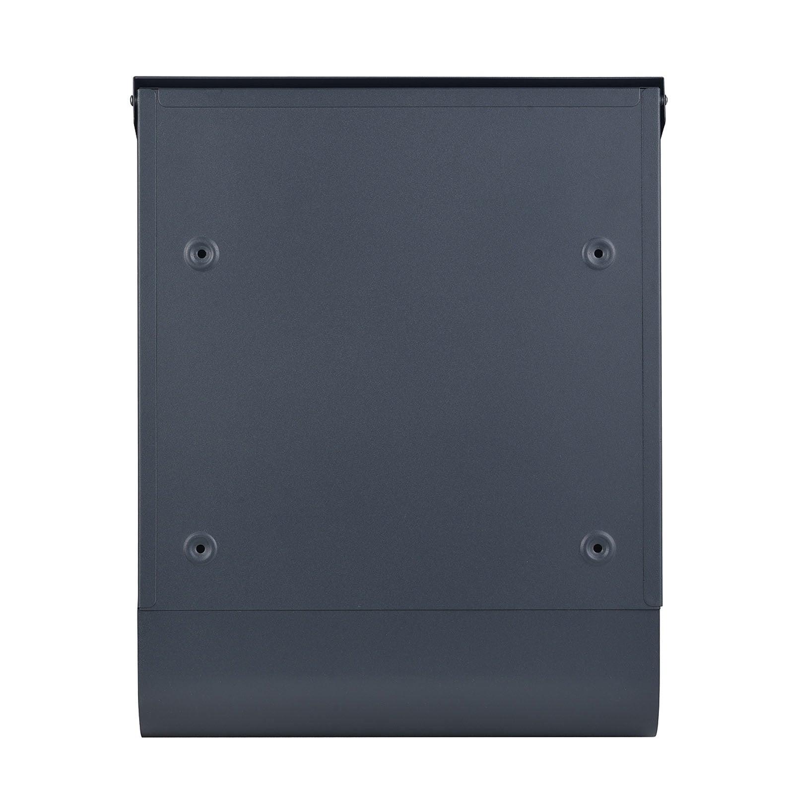 Cassetta postale di design porta giornali cassetta postale da parete di design 30 × 39 × 11 cm grigio 16_0000112