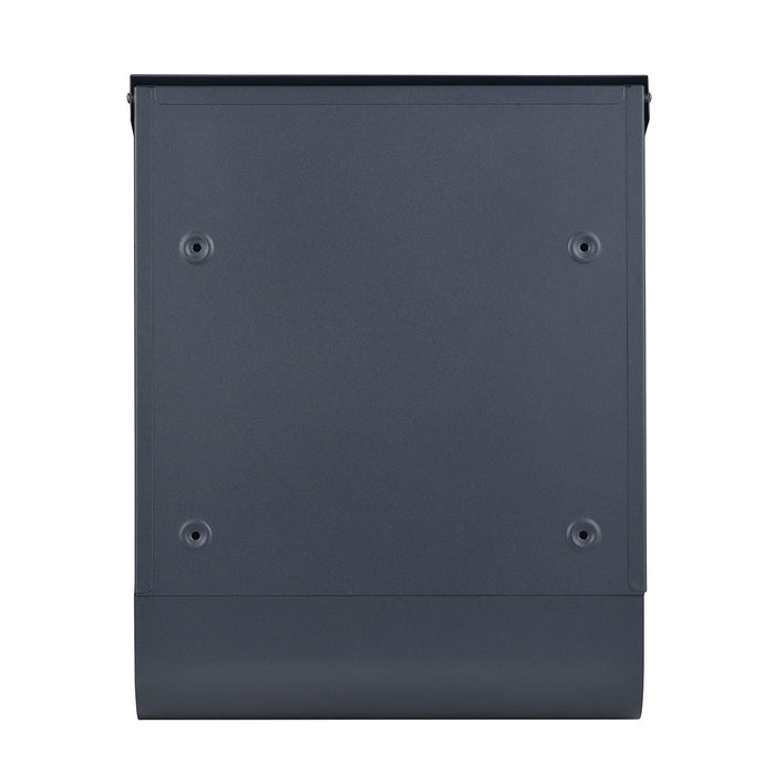 Cassetta postale di design porta giornali cassetta postale da parete di design 30 × 39 × 11 cm grigio 16_0000112