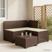 Divano da giardino 3 posti con cuscini in look rattan 3 posto 8011892