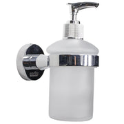 Trade Shop - Dispenser Per Sapone Liquido A Muro Parete In Acciaio E Vetro Fissaggio Con Viti -