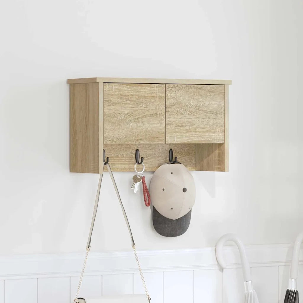 Appendiabiti a muro con porta Rovere Sonoma 50 x 20 x 30 cm CFW8071004